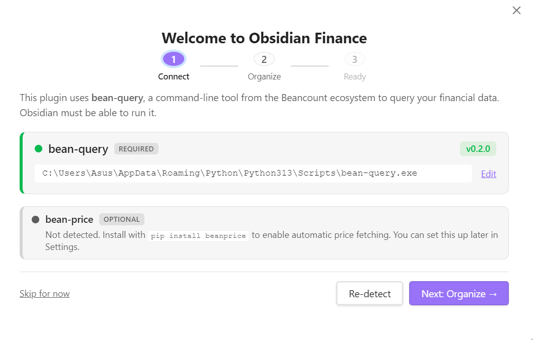 Connect Onboarding Step