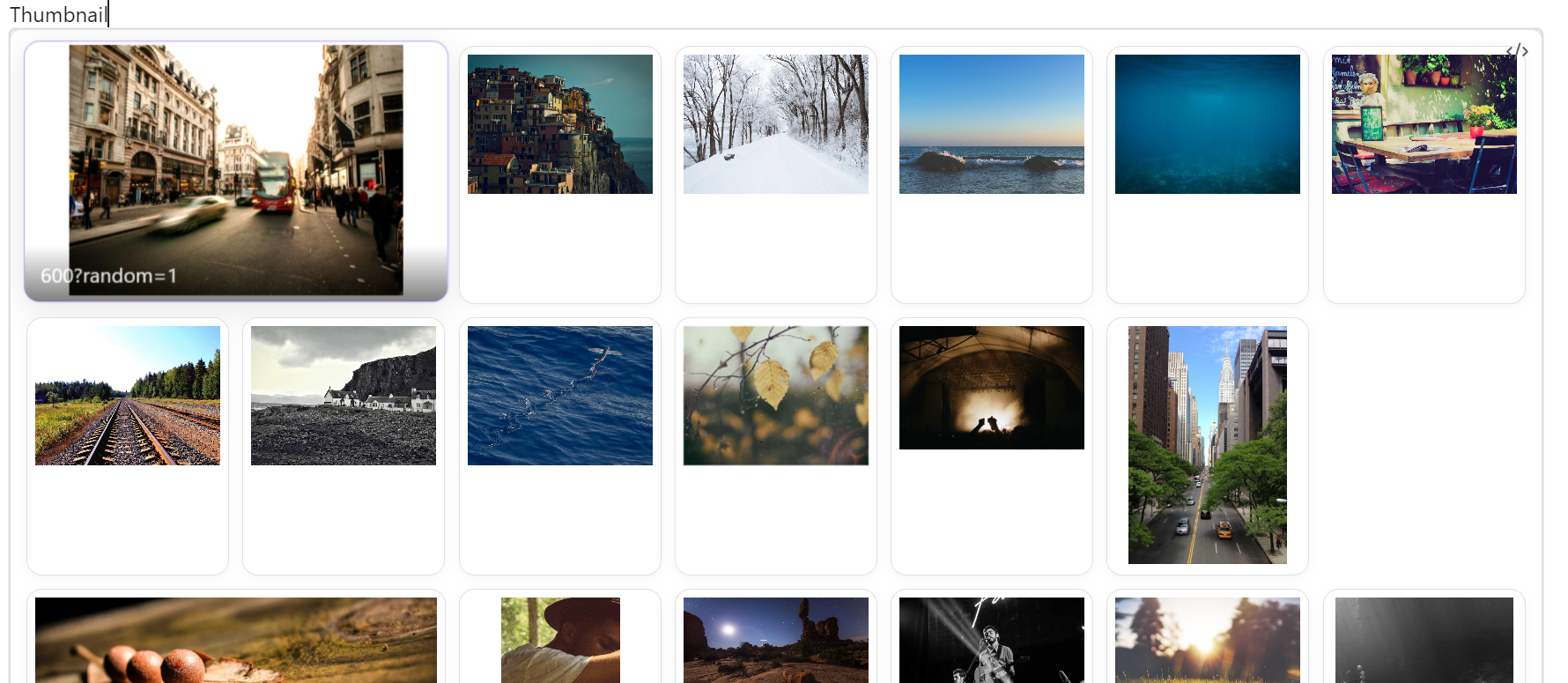Thumbnail view screenshot
